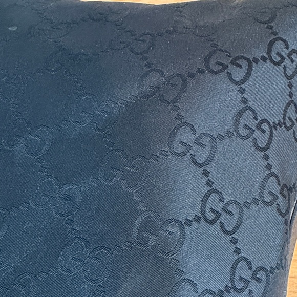 Gucci Authentic Black Nylon/Leather GG Pattern Hobo Bag, with dust bag - Picture 5 of 16